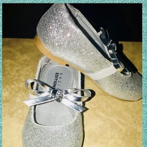 Sparkle Glitter Mary Jane Flats Size 7 Girls Shoe